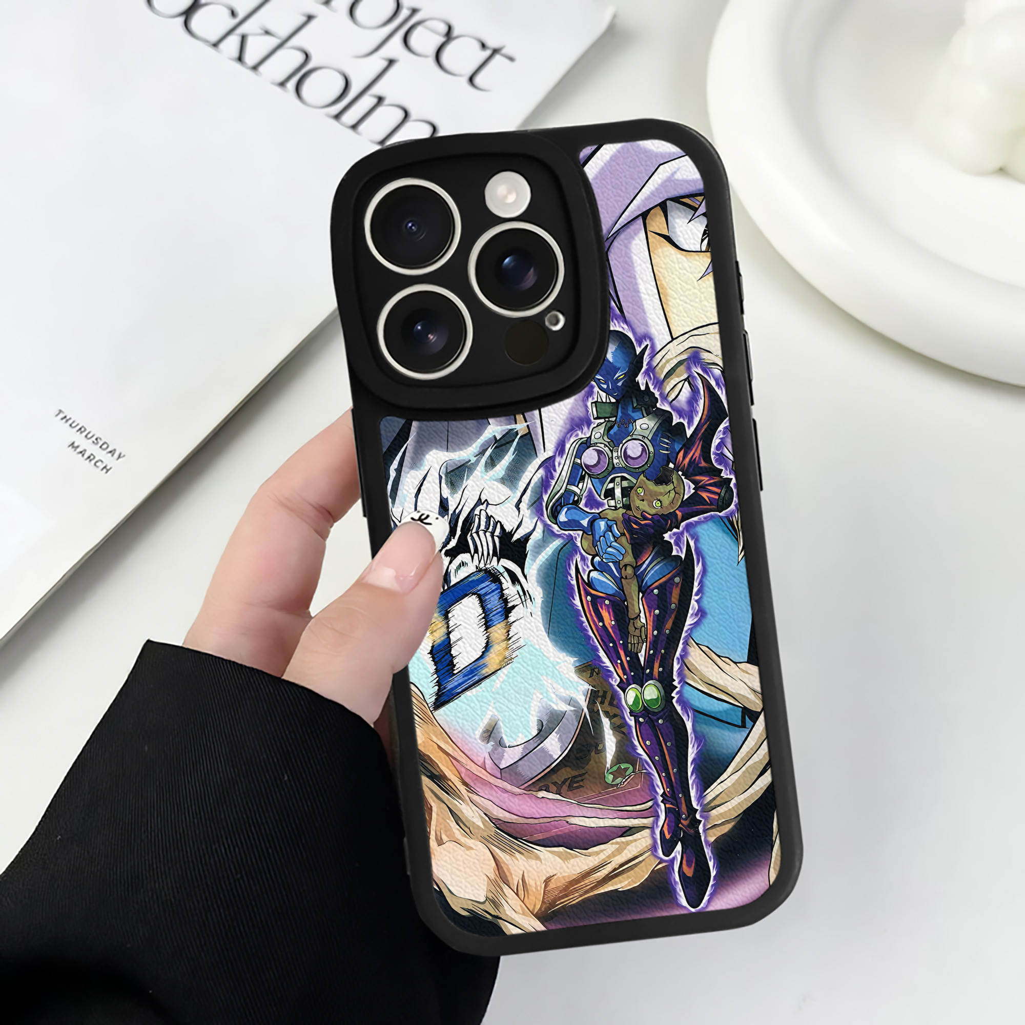 （画像用） 遊☆戯☆王 Yu-Gi-Oh! 【iPhone 16シリーズ対応】シリコンスマホケース（レザー調） 材質：シリコン